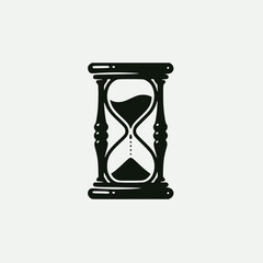 hourglass vector time illustration isolated on background