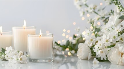 Serene Virtual Memorial Space with Candles and Flowers for Online Mourning and Digital Legacy