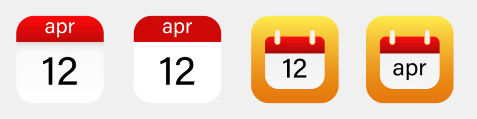 Calendar mobile app 3d modern icon. Event schedule new style phone application icon