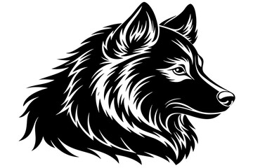 dog head silhouette vector illustration