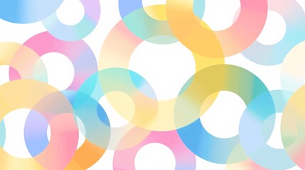 Obraz premium A balanced vector illustration featuring interlocking geometric patterns in soft, pastel Pride colors, creating a harmonious and balanced composition, ideal for promoting Pride month in a commercial