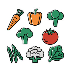 set of vegetables