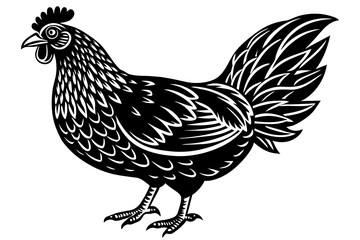 chicken silhouette vector illustration