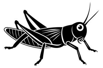 grasshopper silhouette vector illustration