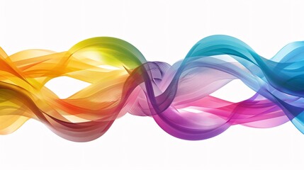 A peaceful vector illustration featuring soft, flowing geometric shapes intertwined with vibrant Pride colors, symbolizing unity and harmony within the LGBTQ+ community, perfect for commercial