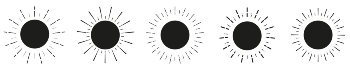 star burst sun retro ray circle frame. Retro vintage round sun ray ornate