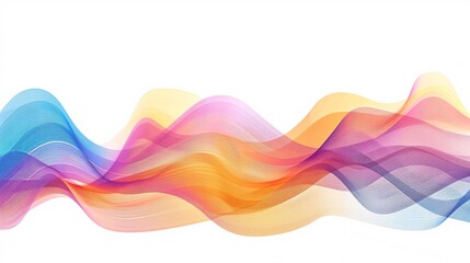 A serene vector illustration featuring abstract geometric waves in a gradient of LGBTQ+ Pride colors, symbolizing the journey and growth of the community, ideal for promoting Pride month, set against
