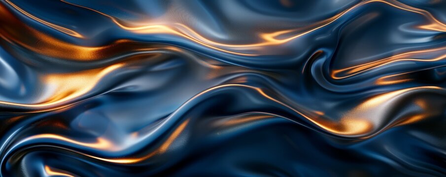 Blue and gold abstract background, ideal for luxury branding