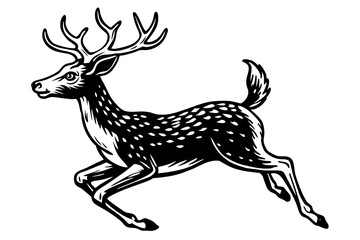 deer animal vector silhouette illustration
