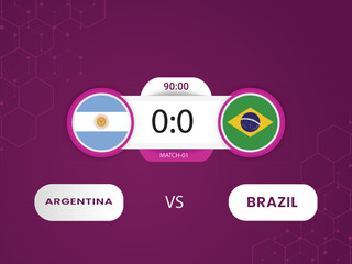 Argentina vs Brazil Copa America 2024 match with scoreboard and broadcast