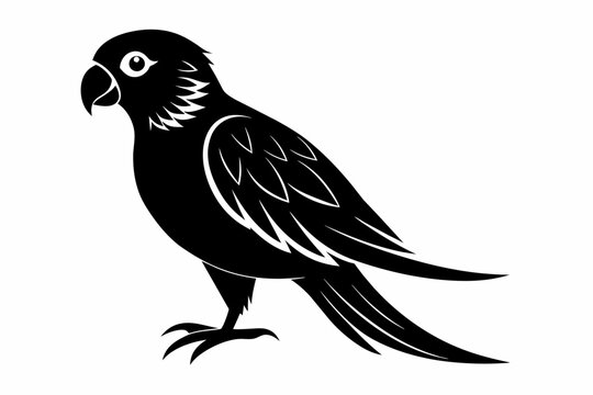recommend clip art: parakeet bird silhouette vector illustration