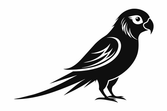 recommend clip art: parakeet bird silhouette vector illustration