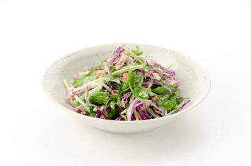ムラサキキャベツと水菜のサラダ