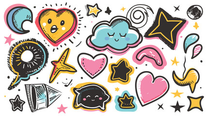 Fashion patch badges and stickers labes and sale tags