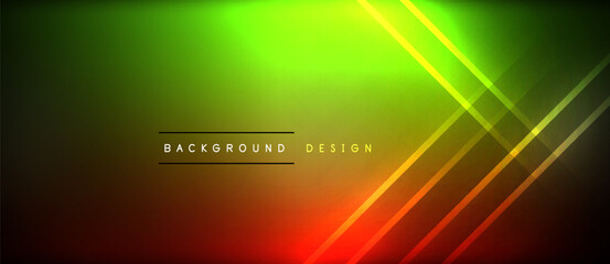 Fototapeta premium Neon glowing circle rays, light round lines in the dark, planet style neon wave lines. Energetic electric concept design for wallpaper, banner, background