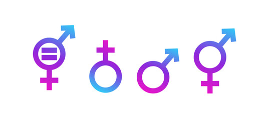 Equality female and male sex icon