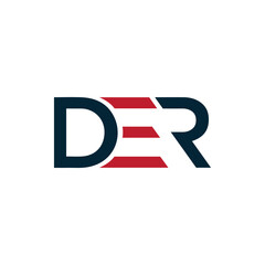 DER logo. D E R design. White DER letter. DER, D E R letter logo design. D E R letter logo design in FIVE, FOUR, THREE, style. letter logo set in one artboard. D E R letter logo vector design.