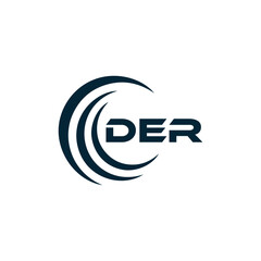 DER logo. D E R design. White DER letter. DER, D E R letter logo design. D E R letter logo design in FIVE, FOUR, THREE, style. letter logo set in one artboard. D E R letter logo vector design.