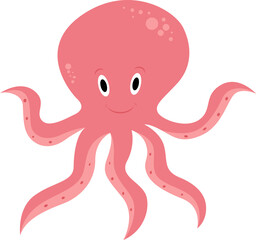 cartoon smiling octopus