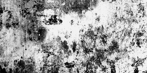 Black and white stain old concrete texture grunge overlay isolated decorative vintage background.