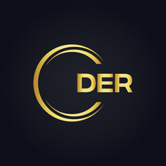 DER logo. D E R design. White DER letter. DER, D E R letter logo design. D E R letter logo design in FIVE, FOUR, THREE, style. letter logo set in one artboard. D E R letter logo vector design.
