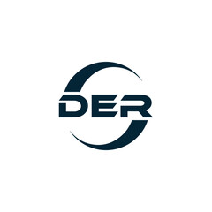 DER logo. D E R design. White DER letter. DER, D E R letter logo design. D E R letter logo design in FIVE, FOUR, THREE, style. letter logo set in one artboard. D E R letter logo vector design.