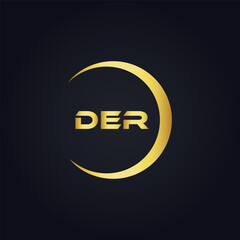 DER logo. D E R design. White DER letter. DER, D E R letter logo design. D E R letter logo design in FIVE, FOUR, THREE, style. letter logo set in one artboard. D E R letter logo vector design.