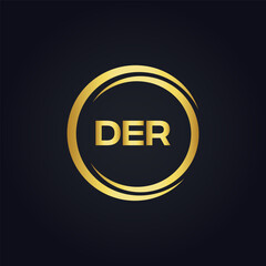 DER logo. D E R design. White DER letter. DER, D E R letter logo design. D E R letter logo design in FIVE, FOUR, THREE, style. letter logo set in one artboard. D E R letter logo vector design.
