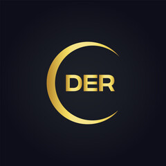 DER logo. D E R design. White DER letter. DER, D E R letter logo design. D E R letter logo design in FIVE, FOUR, THREE, style. letter logo set in one artboard. D E R letter logo vector design.