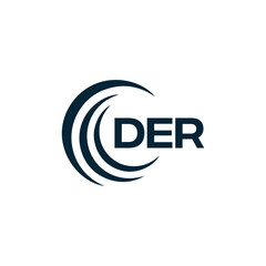 DER logo. D E R design. White DER letter. DER, D E R letter logo design. D E R letter logo design in FIVE, FOUR, THREE, style. letter logo set in one artboard. D E R letter logo vector design.