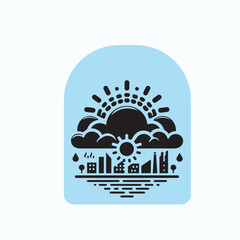 urban design with views of the sky and clouds