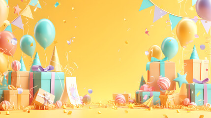 Soft and sweet holiday party birthday background