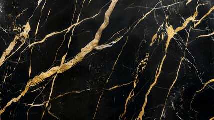 Nero Marquina color marble luxury, with gold streaks, website background 