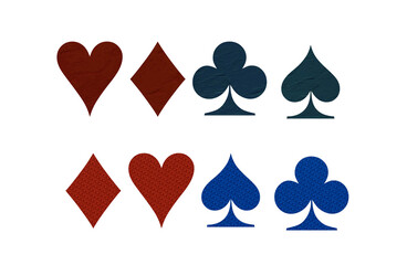 card symbol red and blue
