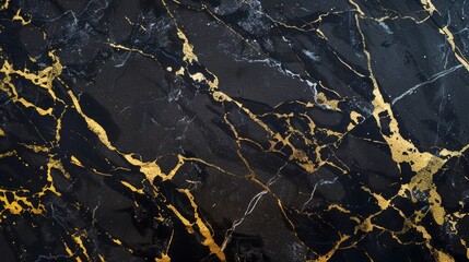 Nero Marquina color marble luxury, with gold streaks, website background 