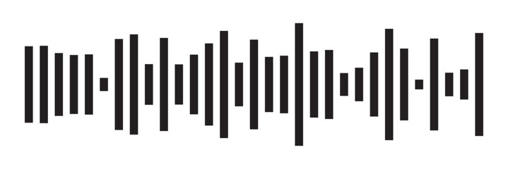 Sound wave set. Sound waves, Equalizer, Audio waves, Radio signal, Music. Recording. Vector illustration on white background in eps 10.