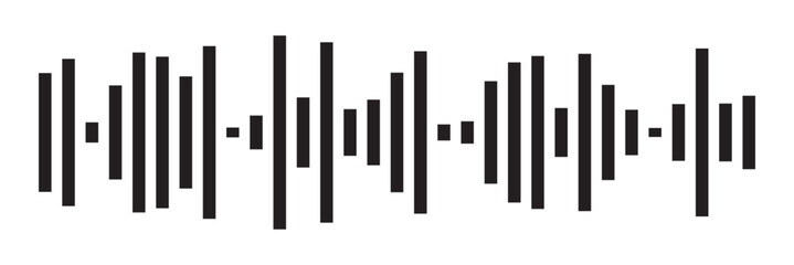 Sound wave set. Sound waves, Equalizer, Audio waves, Radio signal, Music. Recording. Vector illustration on white background in eps 10.