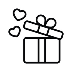 Hearts inside the gift box symbolizing of surprise gift vector design