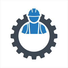 Engineer icon. Construction expart icon