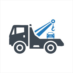 Recovery truck. Breakdown cover. Recovery service icon