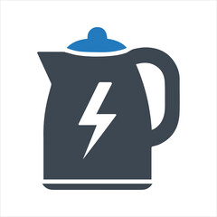Kettle icon. Electric kettle icon