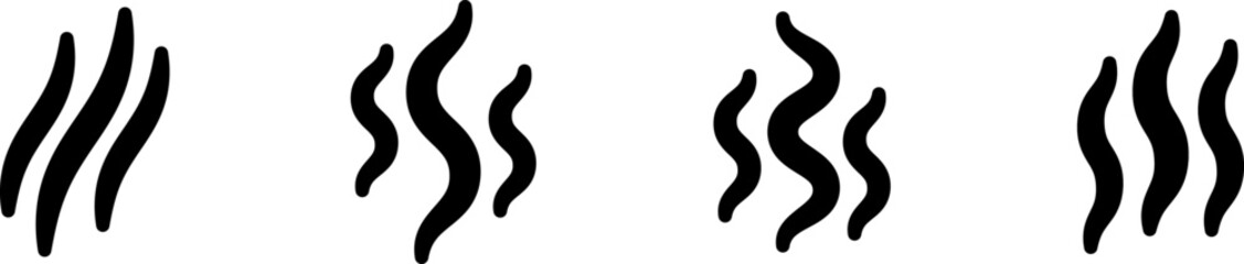 Smoke steam vector simple logo icon