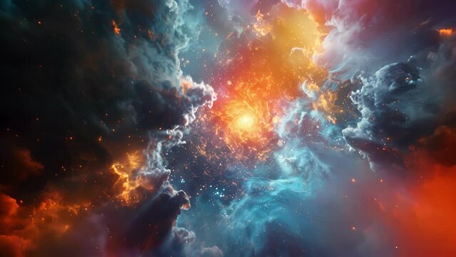 A chaotic sea of energy as particles collide and merge within the intense gravity of a neutron star.