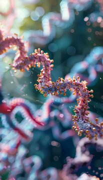 Molecular structure of XPD protein involved in DNA repair, high-definition, soft natural light, detailed interactions, vibrant and intricate, scientific illustration