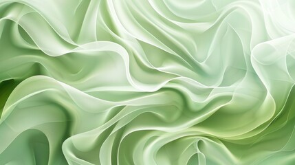 Obraz premium Abstract Background with Wavy Light Green Pattern