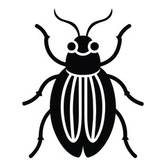 Solid color Cucumber Beetle animal vector design