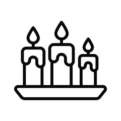 Have a look at this amazing icon of candles, beautiful vector of burning candles