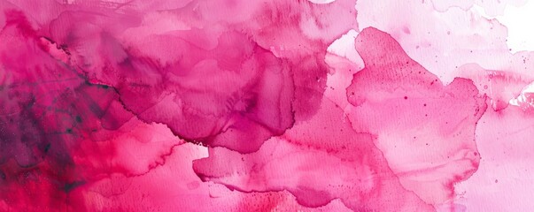 Abstract watercolor painting in vibrant shades of pink and red, offering a splash of modern artistic expression and creativity on canvas.