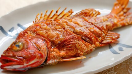 Deep fried red mullet