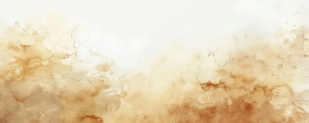 Elegant abstract brown watercolor background with soft textures and gradients, perfect for design projects and digital artwork.